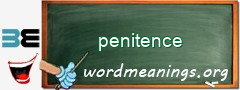 WordMeaning blackboard for penitence